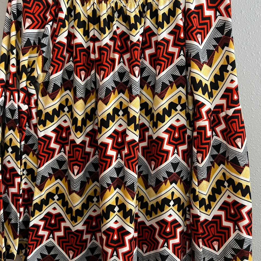 West Loop Womens Extra Large Geometric Print Long Sleeve Off Shoulder‎ Dress - Picture 3 of 10